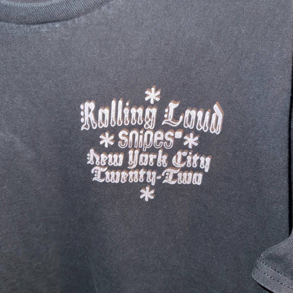 Large 2022 NY Rolling Loud Snipes T-Shirt
